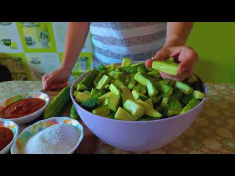 Видео: очень вкусный рецепт  огурцы с кетчупом в зиму