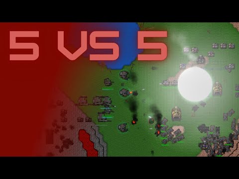 Видео: Битва 5 vs 5 | Rusted Warfare - RTS