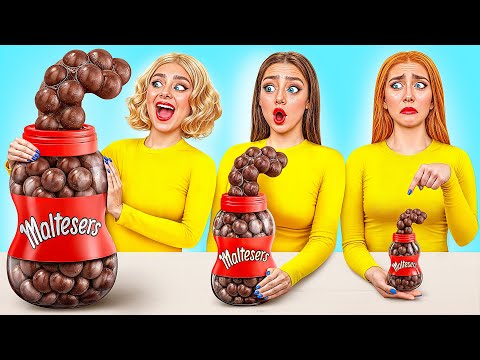 Видео: Большая, Средняя или Маленькая Тарелка Челлендж | Съедобная Битва от Choco DO