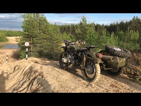 Видео: Ural Russian motorcycles 2WD. Offroad. урал днепр грязь бездорожье