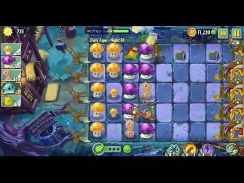 Видео: Растения против зомби 2 : прохождение Dark Ages Миссия 18 + Piñata