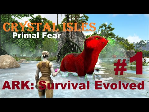 Видео: ARK Survival Evolved: Crystal Isles с Primal fear mod. История 1