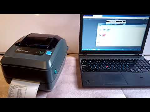 Видео: Настройка принтера етикеток Zebra GX420t / GK420t на Win7
