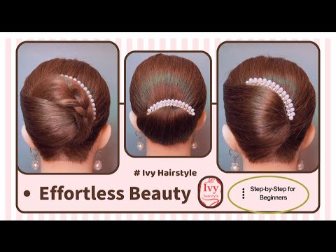 Видео: 4 элегантные прически с жемчужным гребнем | Простой и стильный урок