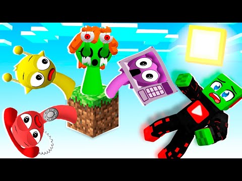 Видео: МАЙНКРАФТ НО ОДИН БЛОК и ВСЕ СПРУНКИ в МАЙНКРАФТ SPRUNKI MINECRAFT