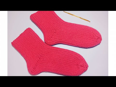 Видео: Носки крючком. Crochet socks.