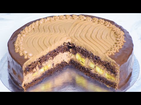 Видео: Торт "МЕЧТА" 🌸 Необычайно ВКУСНЫЙ ШОКОЛАДНЫЙ ТОРТ с бананами