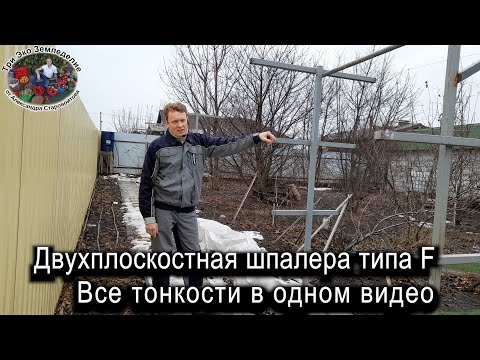 Видео: Двухплоскостная шпалера для винограда. Все тонкости создания шпалер для винограда #ТриЭкоВиноградник