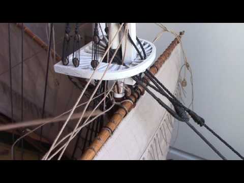 Видео: Постановка паруса бизань. Часть 1