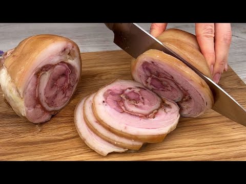 Видео: Ветчина из свиной рульки! Замечательный рулет из свиной рульки – это просто!