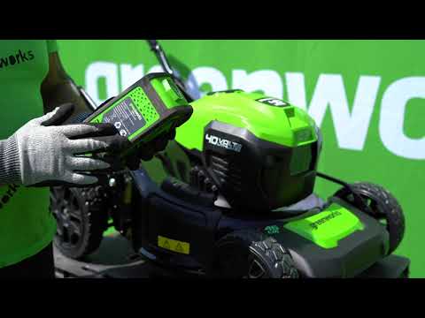 Видео: Газонокосилка аккумуляторная самоходная Greenworks GD40LM46SP, 40V, 46 см (артикул 2506807)