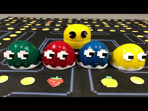 Видео: Пакман игра. Монстр Пакман. Картонная игра. DIY