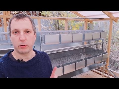 Видео: Двухэтажная откормочная клетка на 72 кролика.  Модификация 2018 г.
