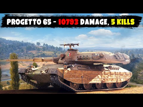 Видео: Progetto 65 dealt 10793 damage, 5 kills #WorldofTanks #wotreplays #wot, #миртанков #progetto65.