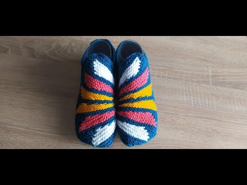 Видео: Не могу остановиться их вязать. Тапочки "Зимние"просто загляденье.