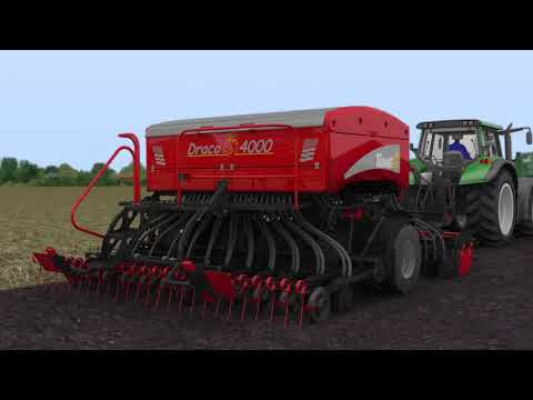 Видео: Зерновая сеялка Tume Draco 4000