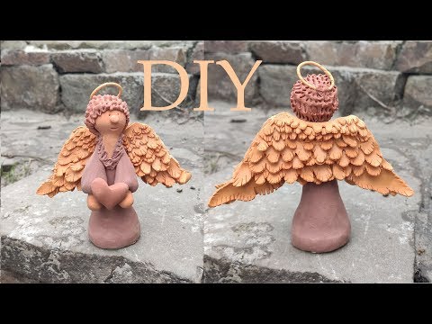 Видео: DIY Ангел на День Святого Валентина // Имитация глины // Лепка