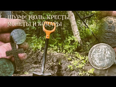 Видео: Шурф! Июль, монеты и комары / Поиск с Equinox 600 #коп #шурф #equinox600 #история #мд #монеты