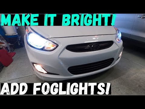 Видео: КАК УСТАНОВИТЬ ПРОТИВОТУМАННЫЕ ФАРЫ В HYUNDAI ACCENT И VERNA 2012-2017 ГОДОВ | Простая установка ...