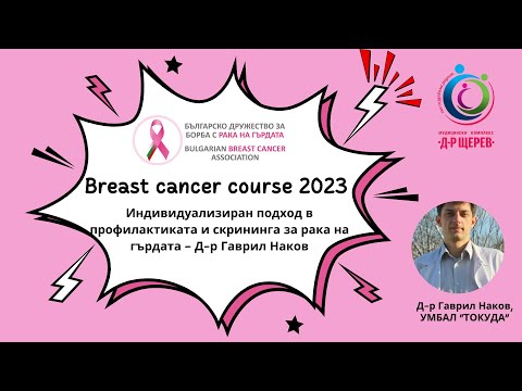 Видео: Курс рак на гърдата 2023 - Индивидуализиран подход в профилактиката и скрининга на рака на гърдата