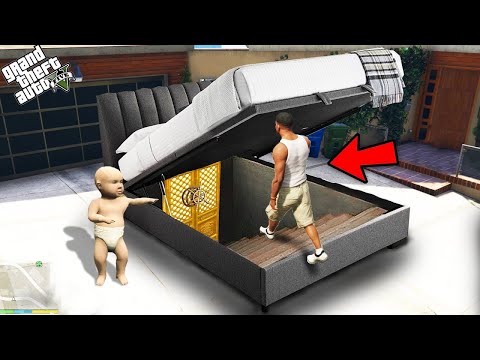 Видео: ФРАНКЛИН МЕН БАЛА ТӨСЕК АСТЫНДАҒЫ ҚҰПИЯ ЕСІККЕ КІРДІ (GTA V)