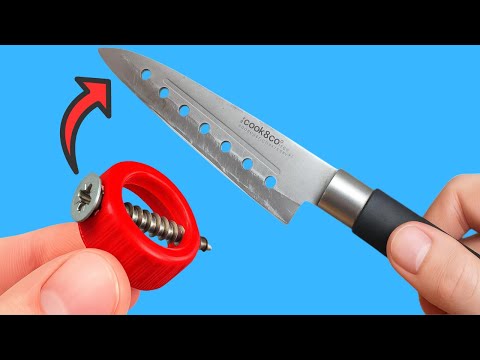Видео: Из тупого в бритвенно-острый — этот инструмент за 1 доллар сделает любой нож бритвенно-острым за ...
