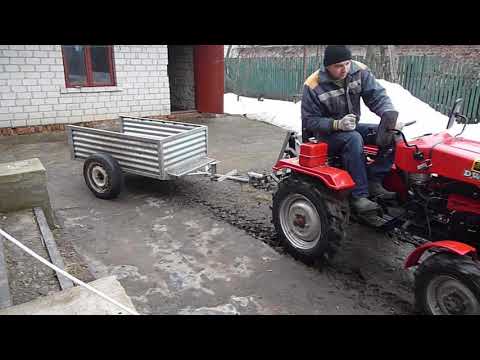 Видео: тест драйв мототрактора по нашим дорогам.
