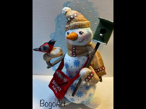 Видео: МК ватная игрушка "снеговик"  Часть 4.   DIY  spun cotton toy "snowmen" Part 4.