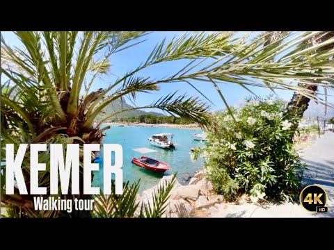 Видео: Kemer Turkey walking tour Morning | Evening time. Beach & centrum areas. Прогулка по Кемеру Турция