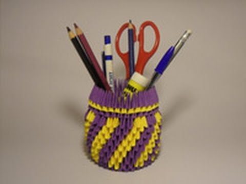 Видео: Модульное оригами.№2. Карандашница