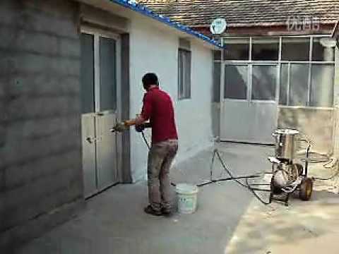 Видео: Шпаклевка китайским мембранным аппаратом высокого давления  jc326