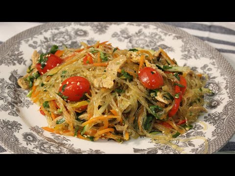 Видео: Фунчоза с курицей и овощами❤️Попробуй