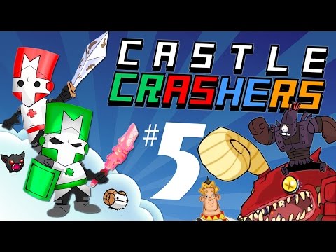 Видео: Castle Crashers - Седьмой Босс Циклоп Крепость - Восьмой Босс Дракон Лавовый Мир #5