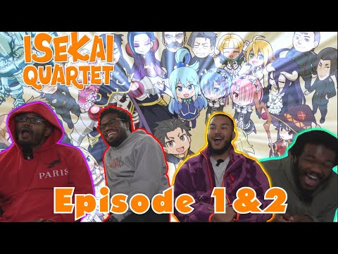 Видео: Это будет уморительно! | Реакция на 1 и 2 эпизоды Isekai Quartet