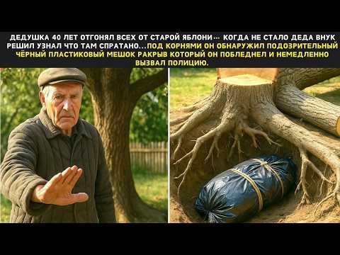 Видео: Дедушка 40 лет отгонял всех от старой яблони… Когда не стало деда внук решил узнал что там спрятано…