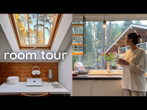 Видео: РУМТУР ПО ДОМУ В ЛЕСУ 100 м2🏡 переехали за город впервые! (calm vlog)