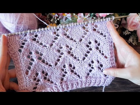 Видео: 🙋‍♀️ВЯЖЕМ ажурный узор похожий на человечков СПИЦАМИ.