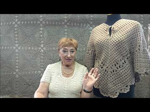 Видео: Пончо "Нина". Мастер-класс по вязанию крючком от О. С. Литвиной.