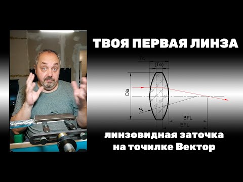 Видео: Твоя первая линза. Линзовидная заточка от начала до конца. Точилка для ножей Вектор.