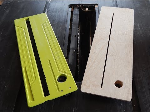 Видео: Противоскольный вкладыш для циркулярной пилы RYOBI ! Protivoskol insert for circular saws RYOBI!