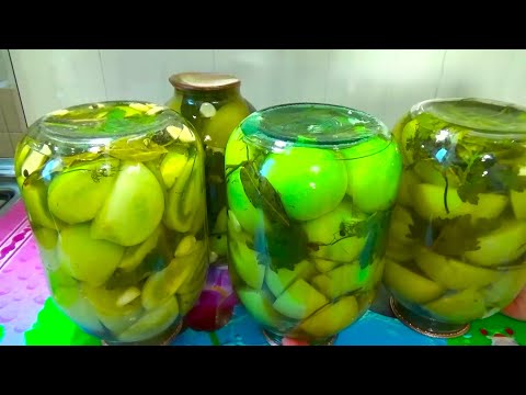 Видео: Маринованные зеленые помидоры! Как ВКУСНО замариновать зеленые помидоры на Зиму!