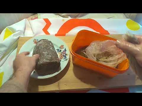 Видео: аля карпаччо :)  (мясо в водке)