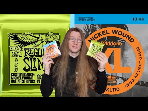 Видео: Гитарные струны Ernie Ball и D’Addario