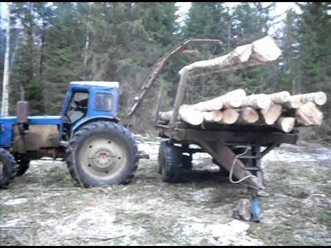 Видео: самодельный погрузчик на Т-40