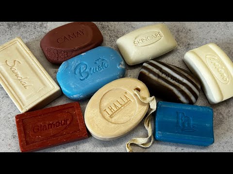 Видео: ASMR soap/ Dry soap cutting 💙🤎❤️🤍/ Резка сухого мыла 