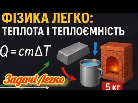 Видео: 6/2✨Фізика: Задачі Легко! Теплота і теплоємність💡Задачі 11.1, 11.2, 16,17 розв’язання крок за кроком