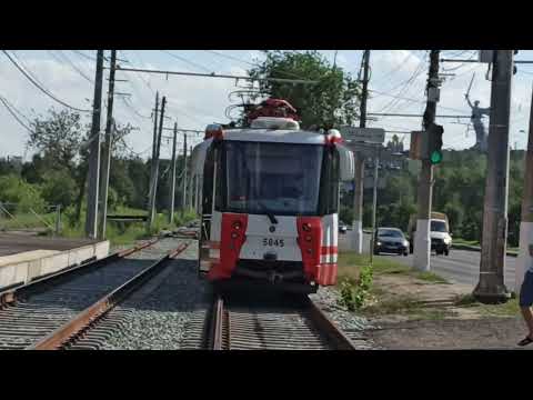 Видео: Ещë Скоростной Трамвай) | Трамвай ЛВС-2009 |  Бортовой Номер 5845 | Маршрут СТ2 | г. Волгоград