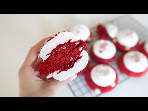 Видео: COOKIES 🍪❤️«Красный бархат» С ЖИДКИМ ЦЕНТРОМ И МАРШМЕЛОУ (ТРЕНД 2024🤩) МАРШМЕЛОУ в домашних условиях