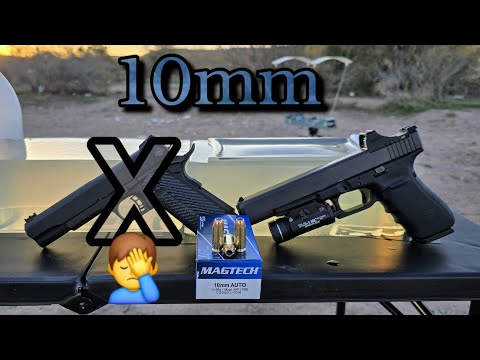 Видео: 10 мм Magtech 180 г JHP Ballistics Gel Test