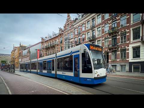 Видео: Трамваи в Амстердаме, Нидерланды 🇳🇱 | 2024 год